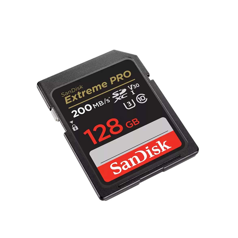 SanDisk Extreme Pro V30 128GB Class 10 UHS-I U3 SDXC 200 MB/s write 90 MB/s (black) Nhat tin authorized store