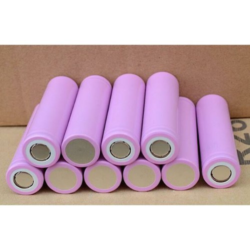 5 viên Pin sạc 18650 hồng ,tím đỏ ,xanh mới 100% dùng cho quạt sạc đèn pin máy nghe pháp