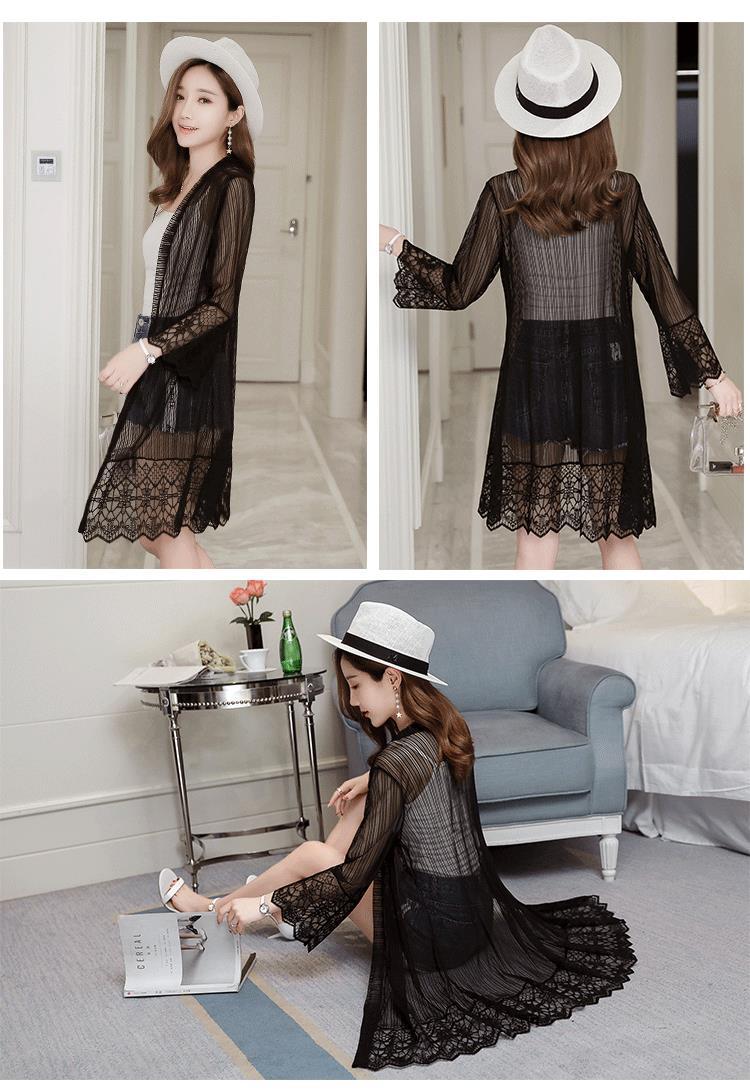 Áo Khoác Ren Mỏng Dáng Dài
