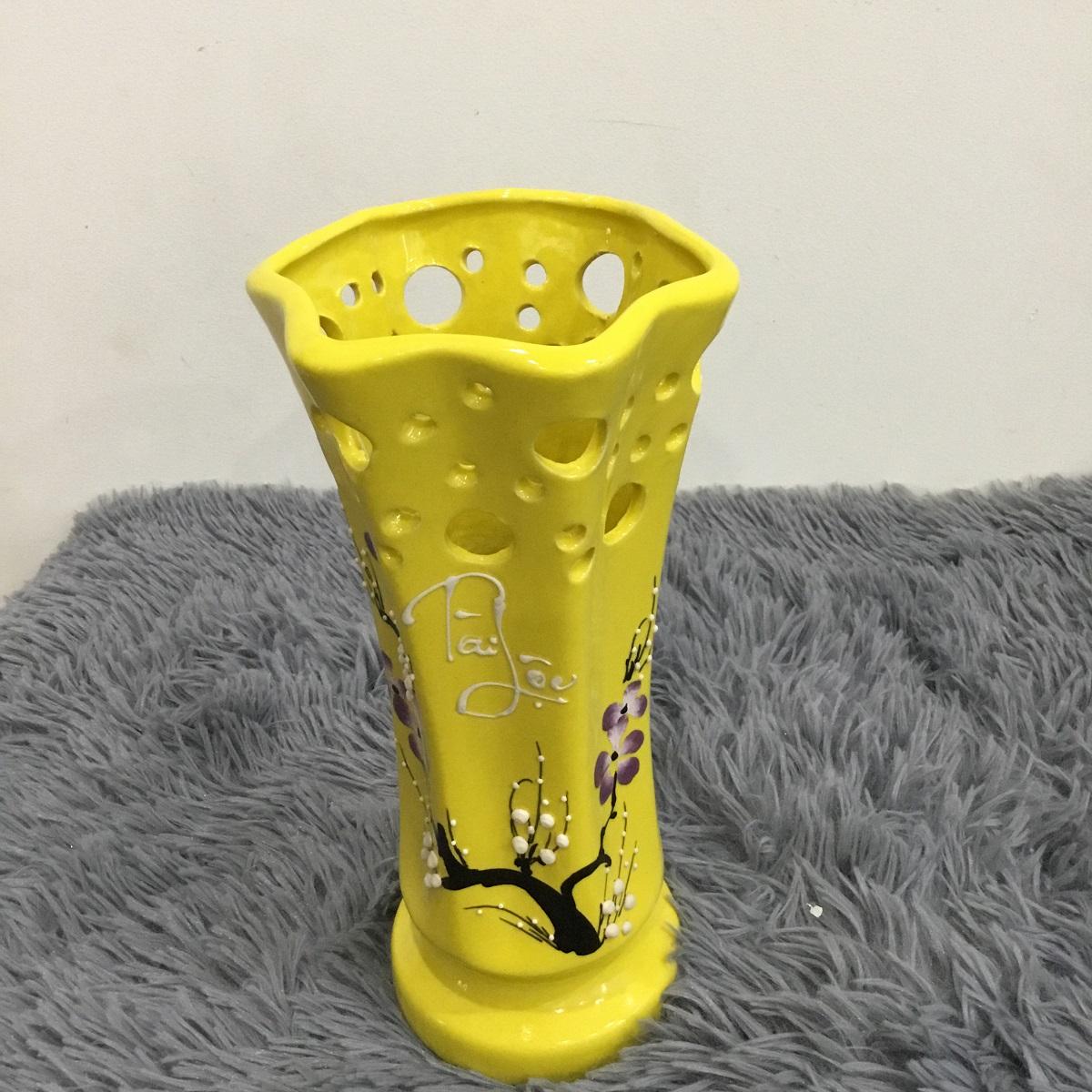 Bình Hoa Tài Lộc 24 CM - GỐM SỨ BÁT TRÀNG