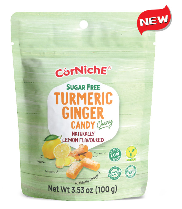 Kẹo gừng nghệ không đường hiệu Corniche 100g