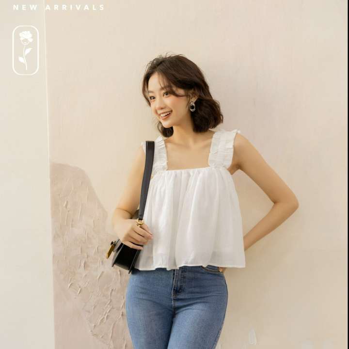 OLV – Áo Bold Straps Top in White – OLV ,SKU : 1693055837_VNAMZ-7518111291 >>>🇻🇳 Top1Vietnam 🛒>>> lazada.vn 🇻🇳🇻🇳🇻🇳🛒🛍🛒