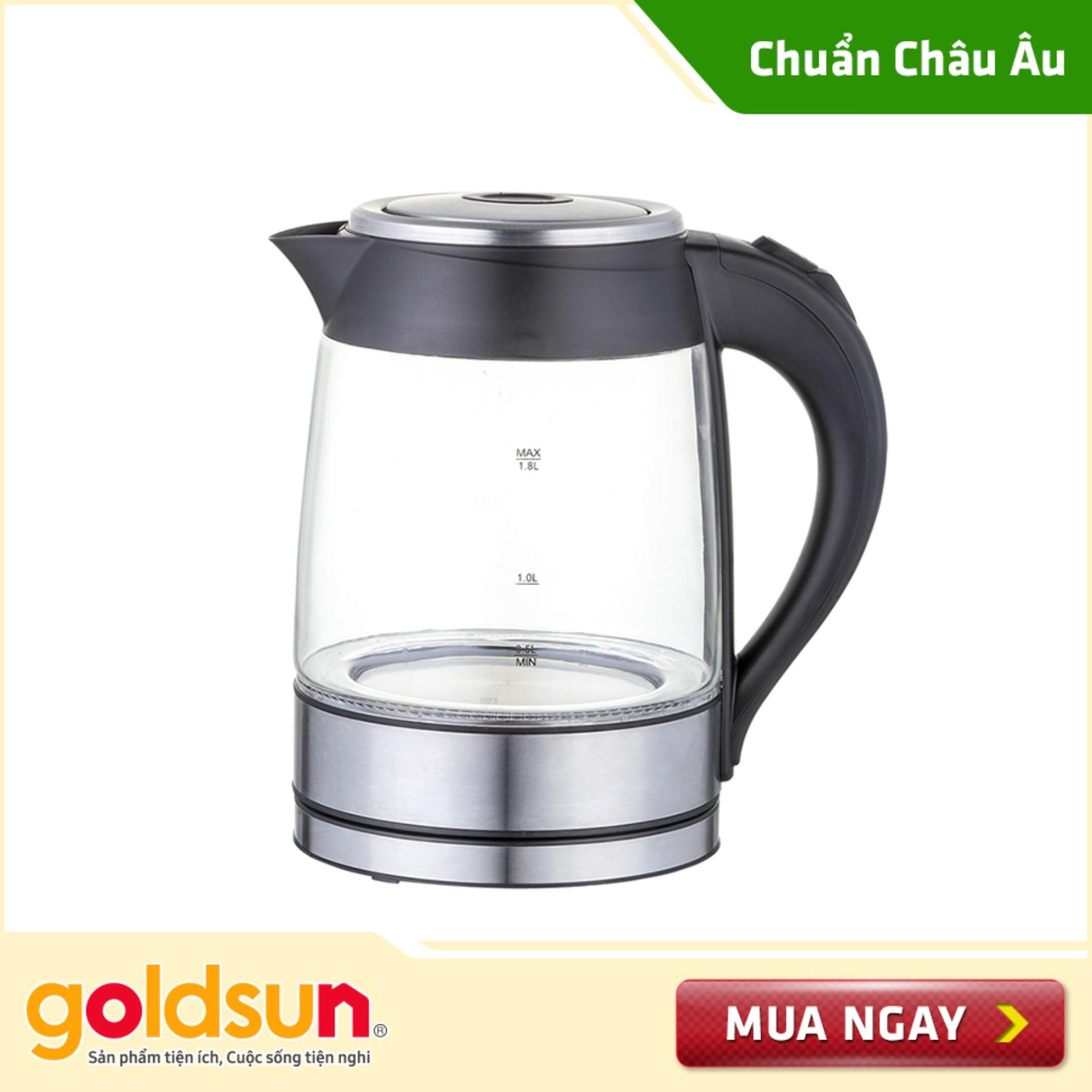 Ấm siêu tốc Thủy Tinh Goldsun 1.8L  EK-GF1852G