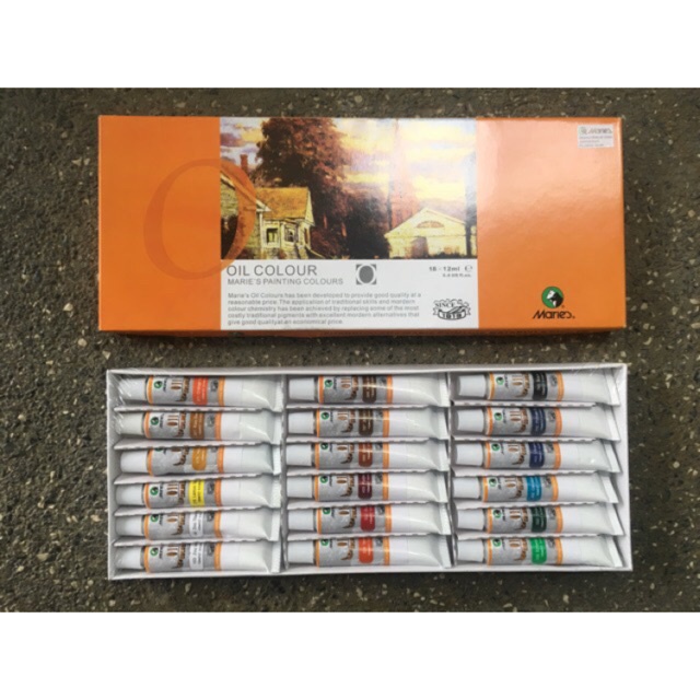 Màu sơn dầu Maries bộ 12/18 màu 12ml