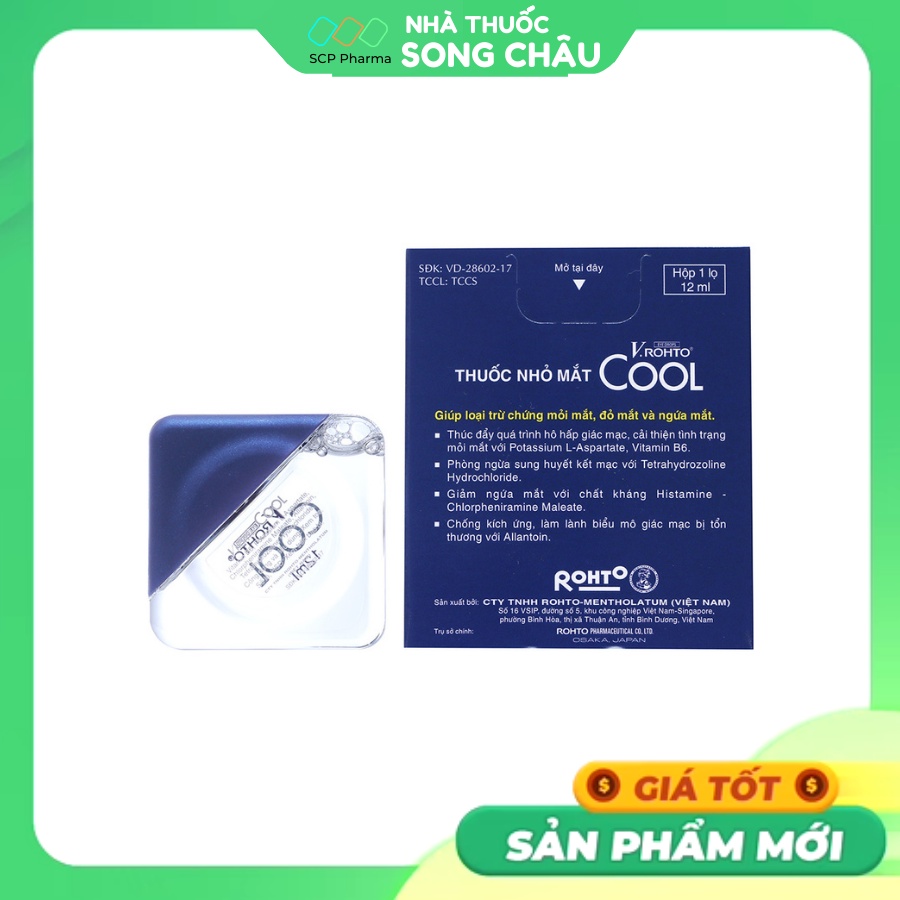 Nhỏ mắt V.ROHTO COOL chai 12ml