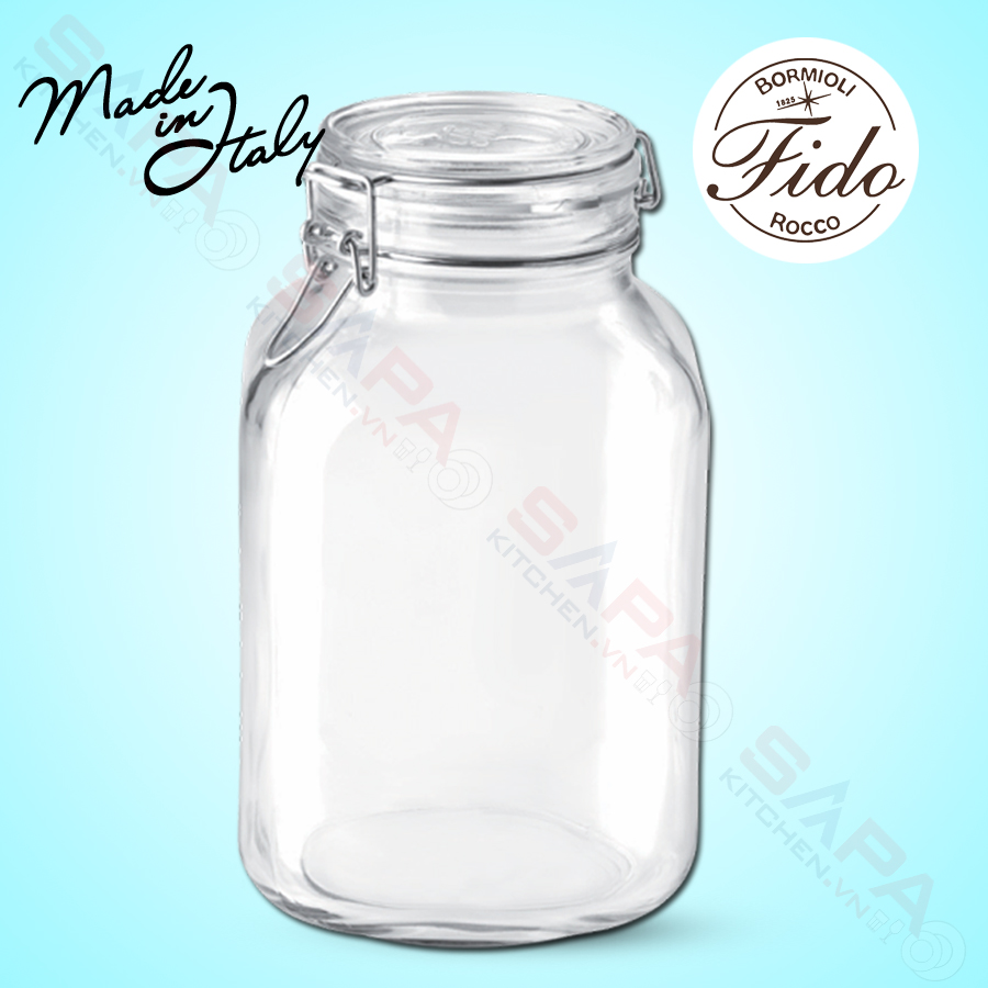 Hũ thủy tinh nắp cài kín hơi fido bormioli rocco 149250m02321991