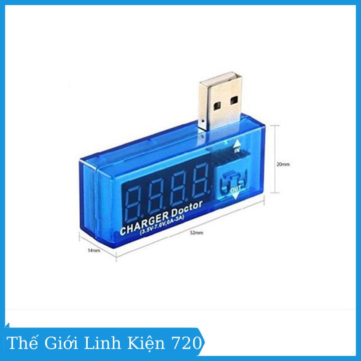 Test điện thoại, sạc dự phòng - usb đo dòng đo áp V1