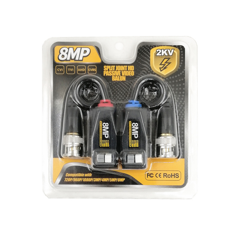 Video balun camera 8MP có mạch chống sét