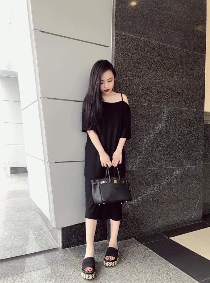 [MeBeBin656] Váy lệch vai dáng xuông tay lỡ [giá sốc]