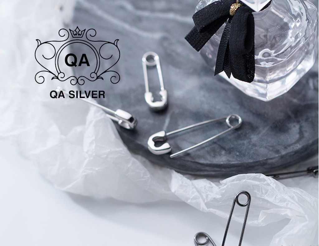 Khuyên tai bạc 925 ghim băng kim xỏ bông nam nữ kẹp vành S925 PIN QA SILVER Earrings EA190701