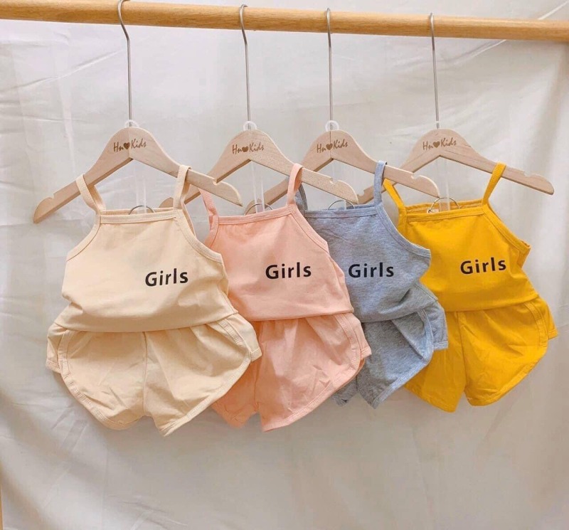 Nơi bán Sét 3 Đồ bộ thun cotton cho bé gái size 4kg đến 25kg như hình