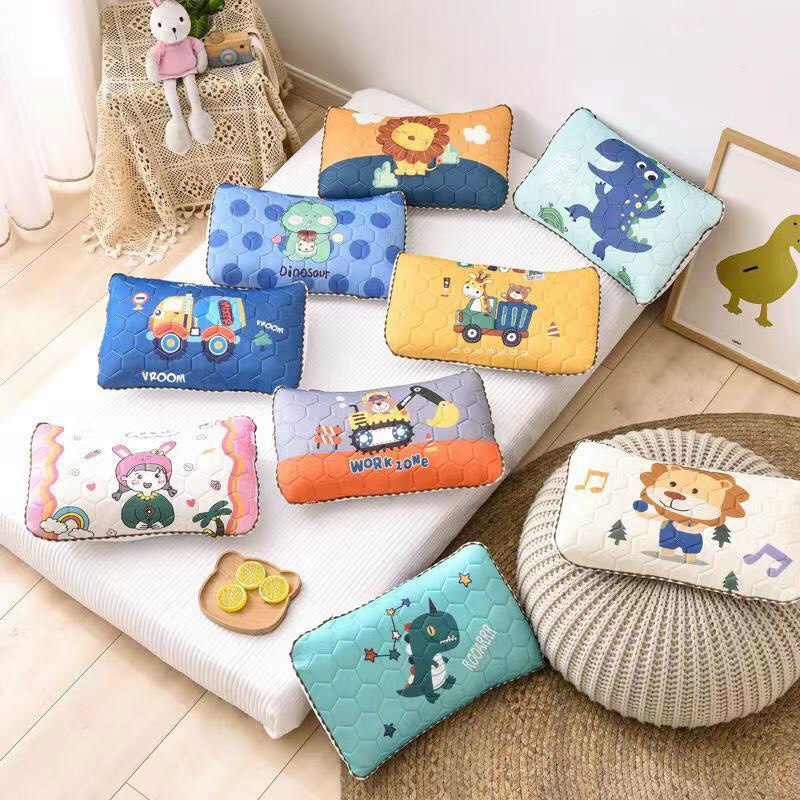 Gối trẻ em vỏ gối cao su non cho bé từ 3-10 tuổi hình 3d nhiều màu vỏ gối trẻ em 30x50cm có bán kèm ruột gối