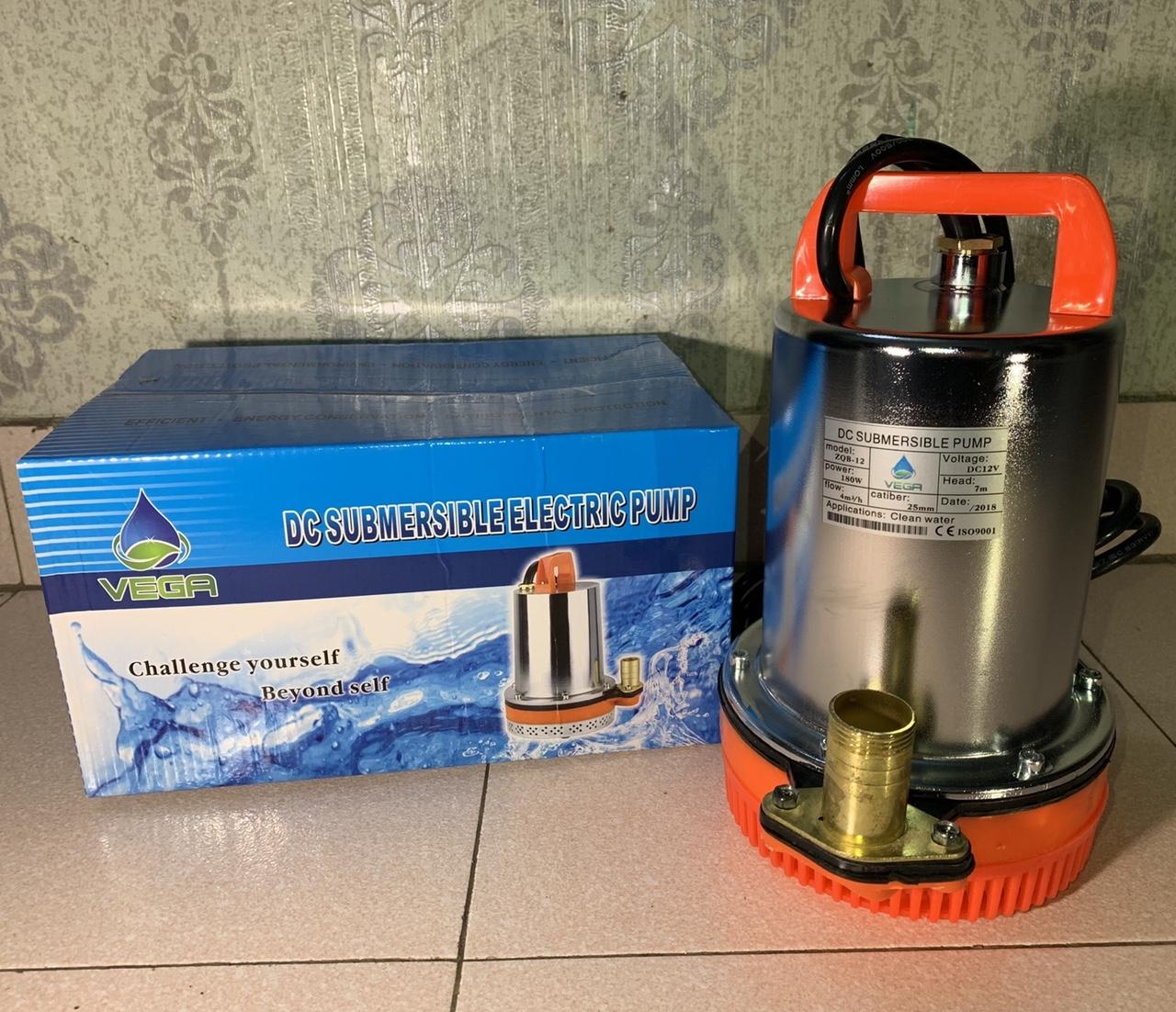 Máy Bơm Chìm 12v 180w bằng Inox