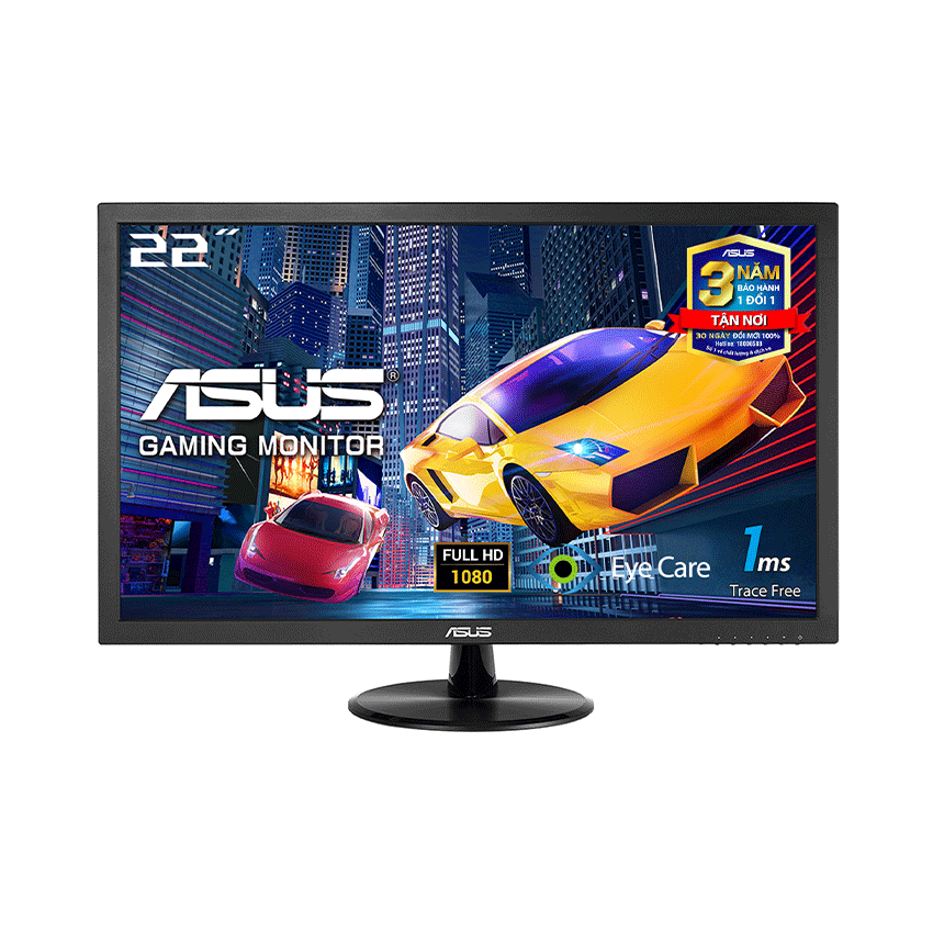 Màn hình chơi game LCD ASUS VP228HE - 21.5'' Full HD (1920x1080) , 1ms, Ánh sáng xanh thấp, Khử nhấp nháy, có loa