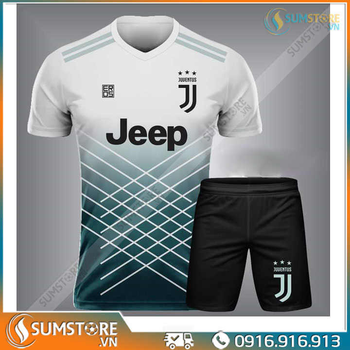 Áo bóng đá độc lạ clb juventus win trắng – thun thái cao cấp