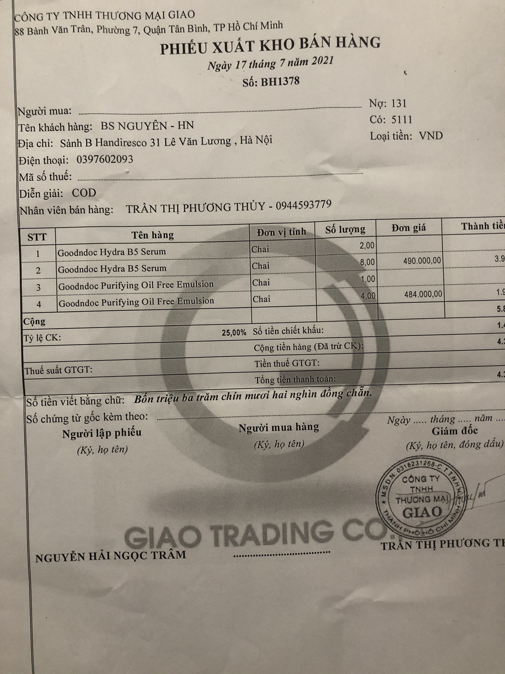 [HÀNG NHẬP KHẨU] Tinh Chất Cấp Ẩm Phục Hồi Da Hydra B5 GoodnDoc