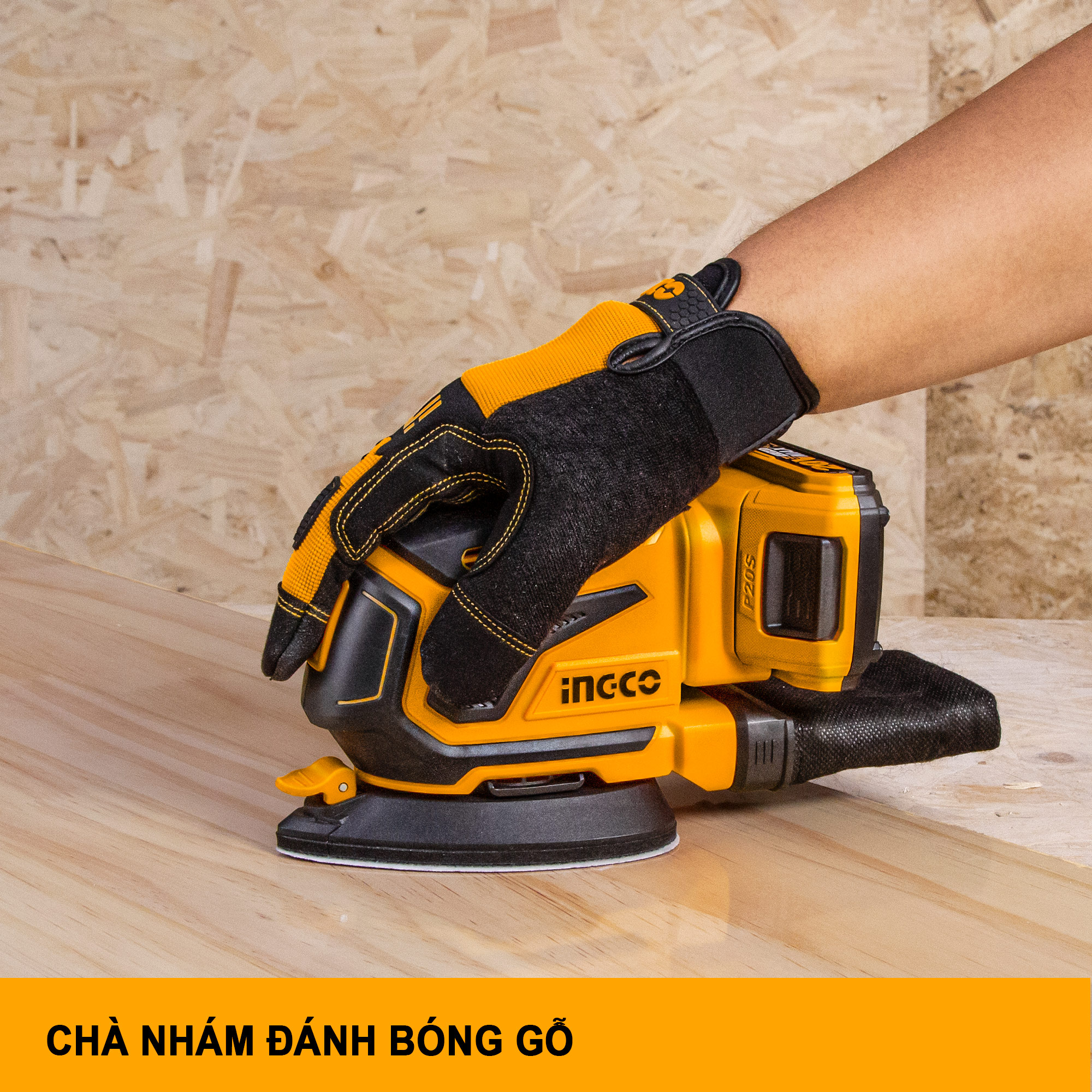 Máy chà nhám góc dùng pin Lithium 20V INGCO CDSLI2051 (không kèm pin và sạc)