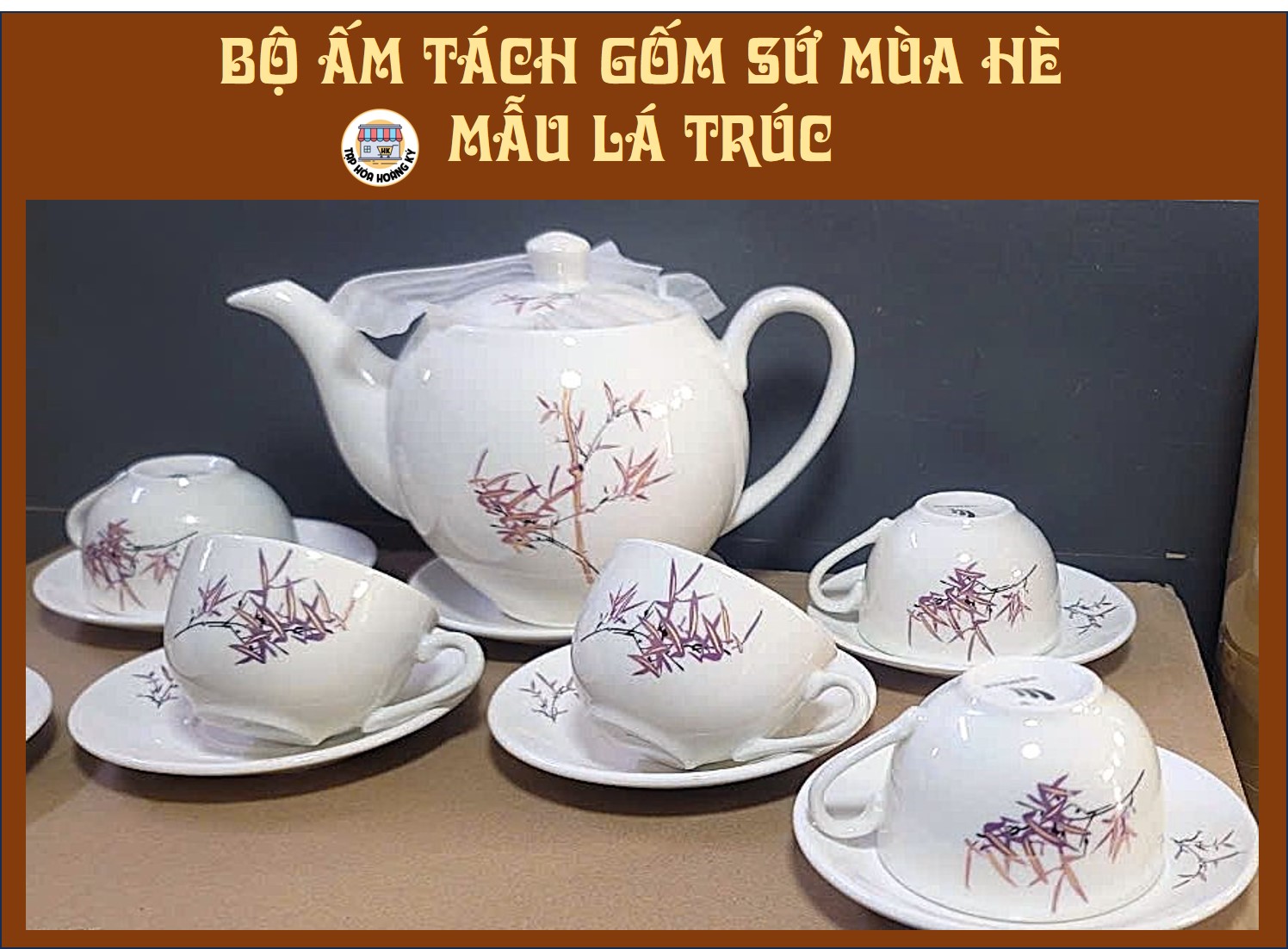 BỘ ẤM CHÉN PHA TRÀ MÙA HÈ - GỐM SỨ CAO CẤP