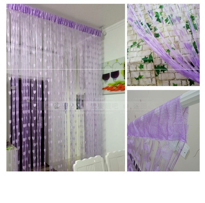 Rèm cửa dệt chỉ hình trái tim 3m x 3m