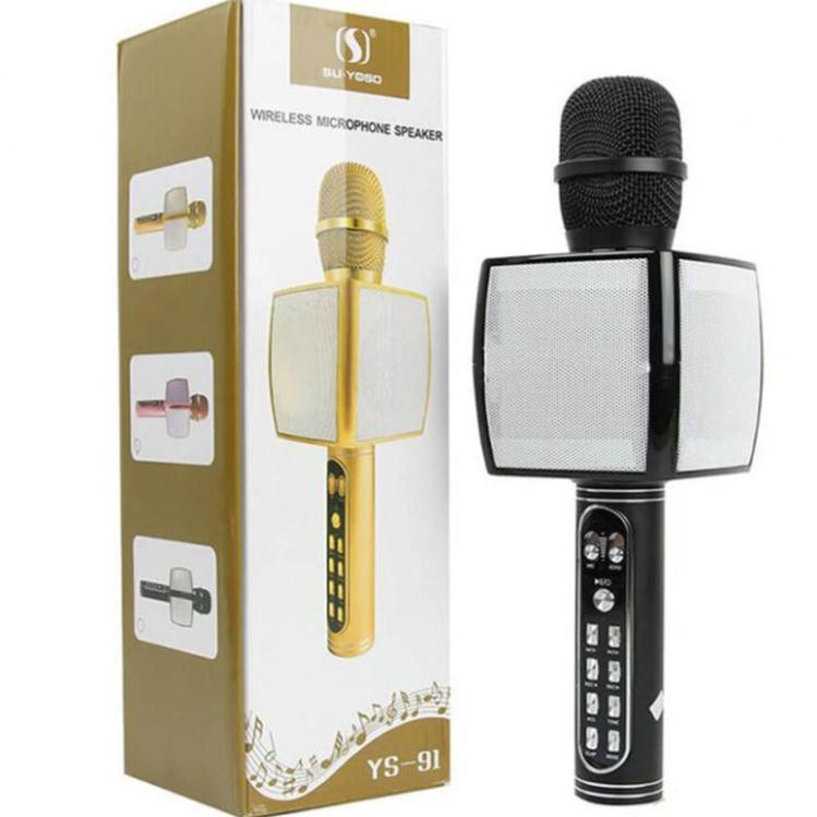 [HCM]Mic karaoke bluetooth YS91 âm thanh hay hát vang hút âm pin xài lâu – Mẫu mới