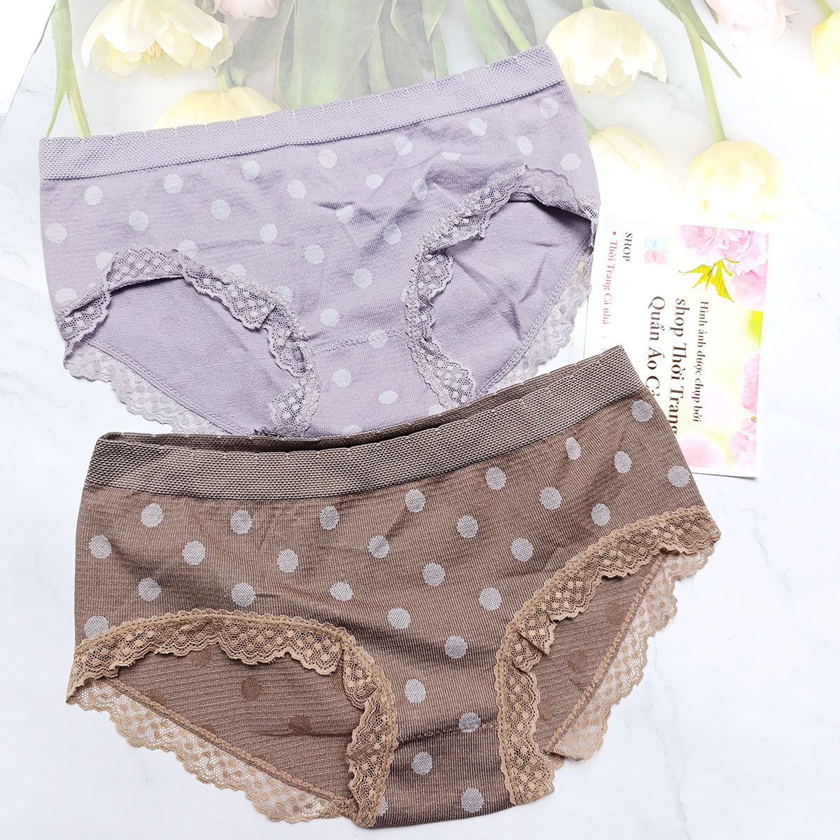 SALE Quần lót nữ thun lạnh, thun lạnh phối ren
