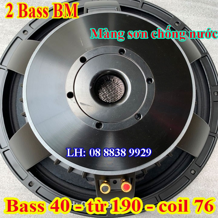 CẶP LOA BASS 40 BM TỪ 190 COIL 76 NHẬP KHẨU CAO CẤP - MÀNG SƠN CHỐNG NƯỚC