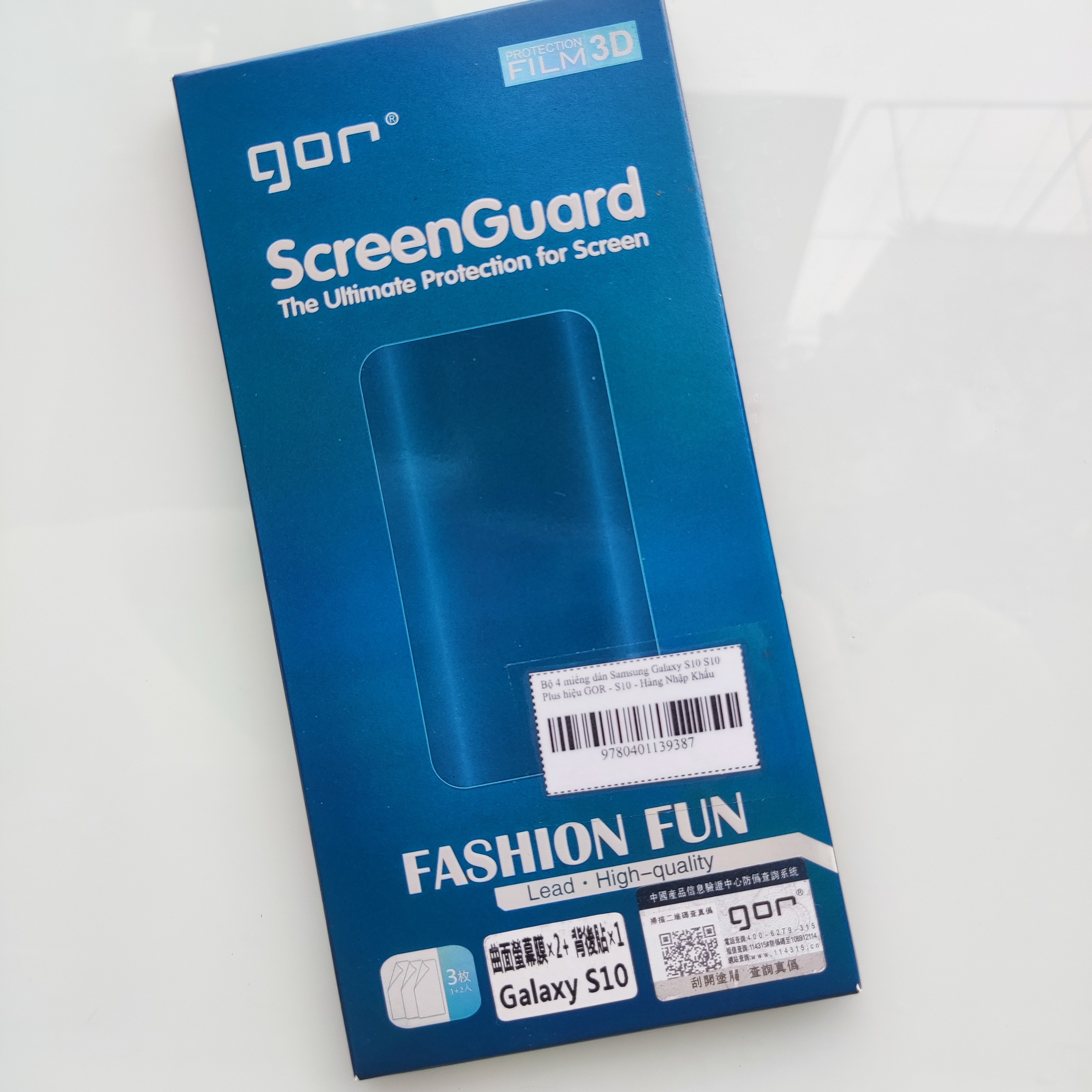Bộ 4 Miếng Dán Dẻo Gor Samsung S10/ S10 Plus - Dán Full Màn 3D, Chính Hãng Gor ( 2 mặt trước + 1 mặt sau 3D Trong Suốt )+ Tặng 1 dán lưng cacbon.