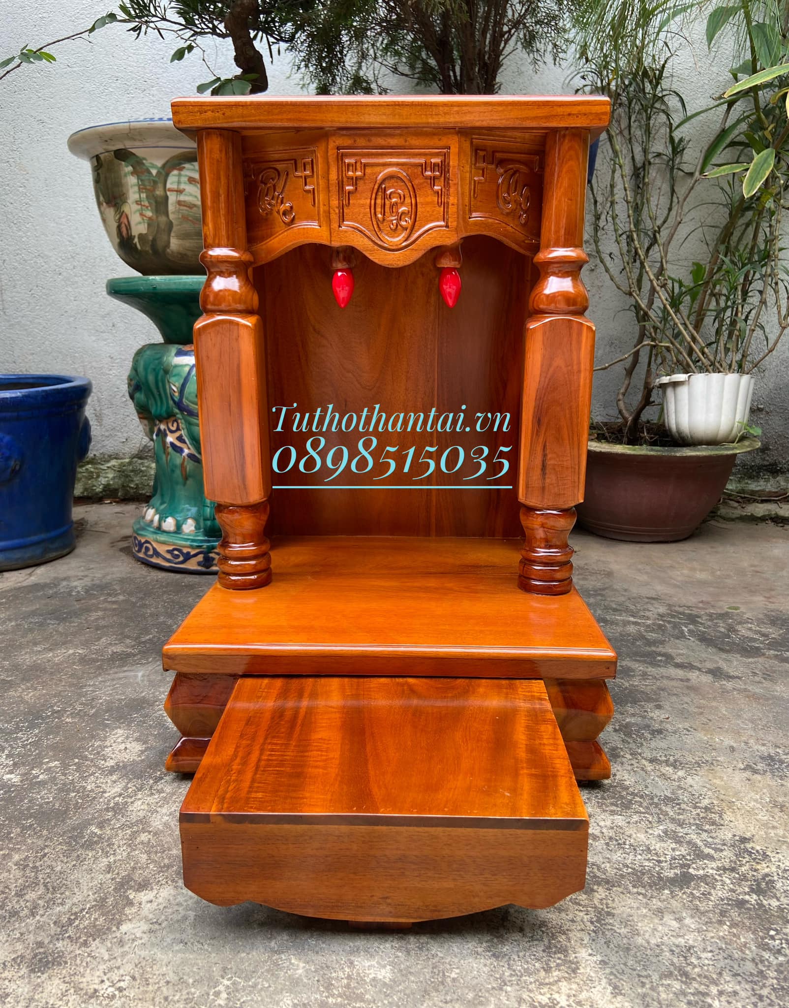 Bàn thờ thần tài cột vuông 40 X 60cm