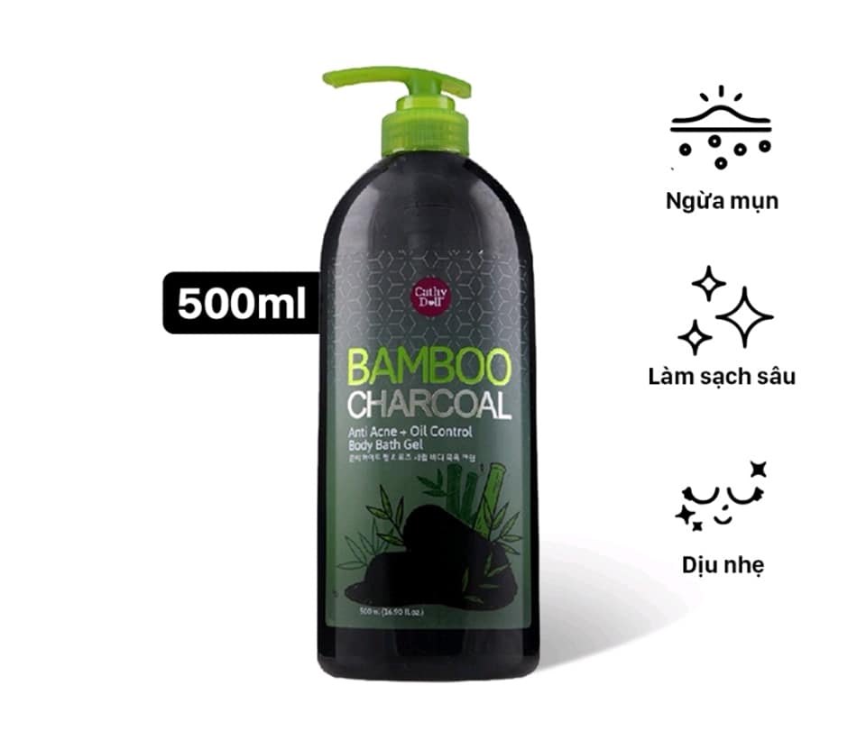 01 Chai Sữa Tắm Than Tre Cathy Doll Thái Lan 450ml (BAMBOO CHARCOAL) (2617)