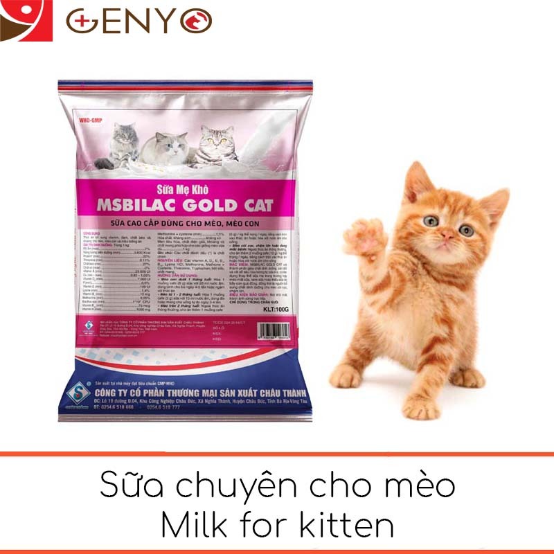 Sữa cao cấp cho chó mèo không tiêu chảy - MsBilac Gold Cat 100g