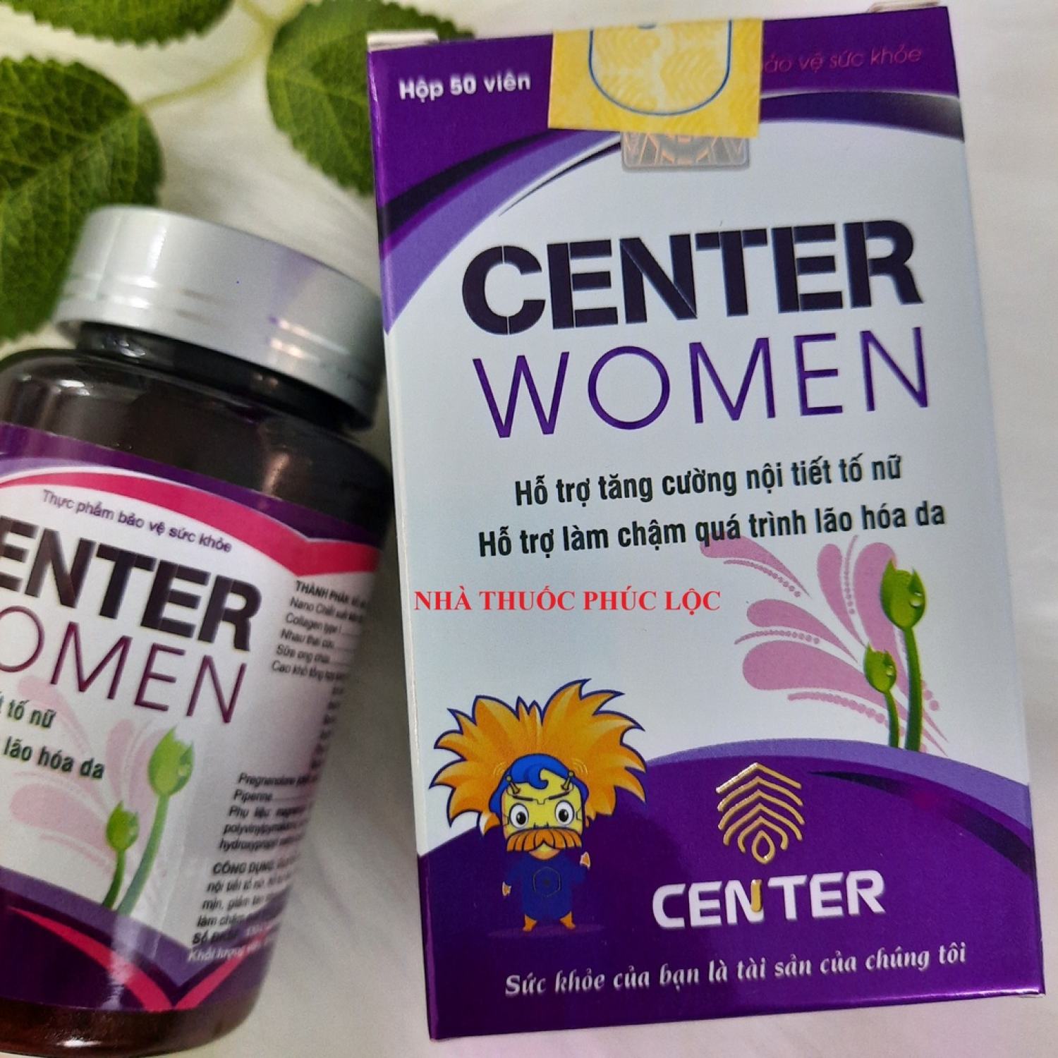 Center Woment, viên uống bổ sung nội tiết tố nữ,giảm khô da, sạm da, nám da