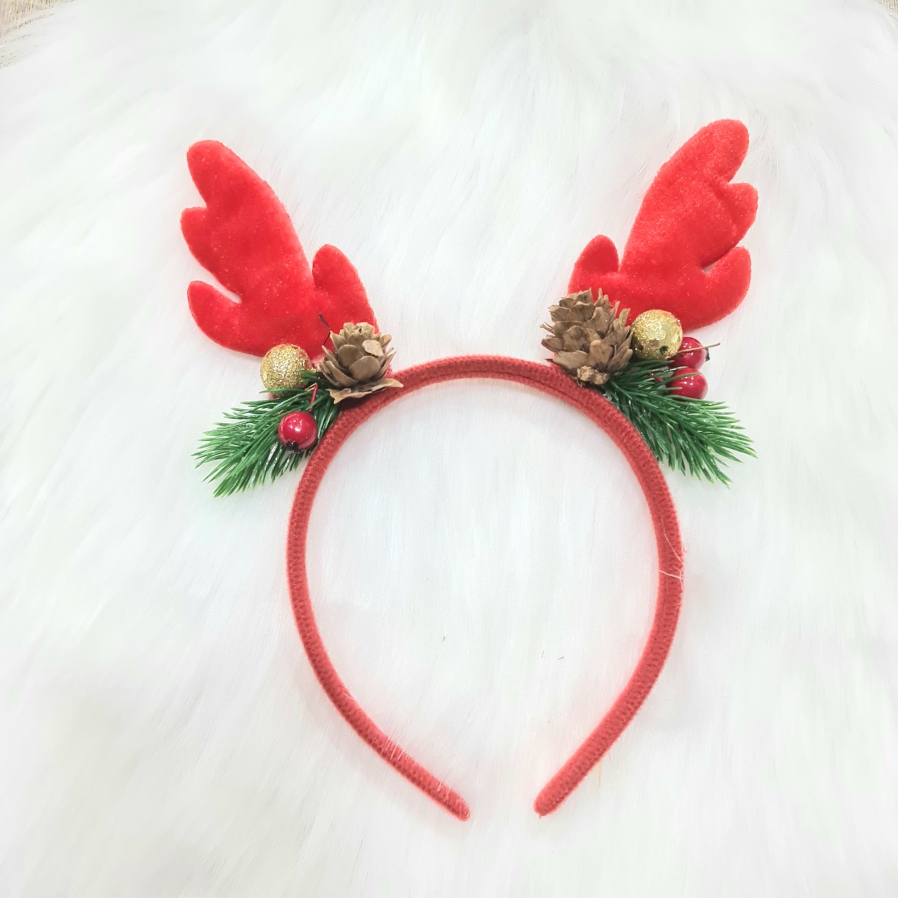 Cài Tóc Noel Sừng Nai Quả Thông