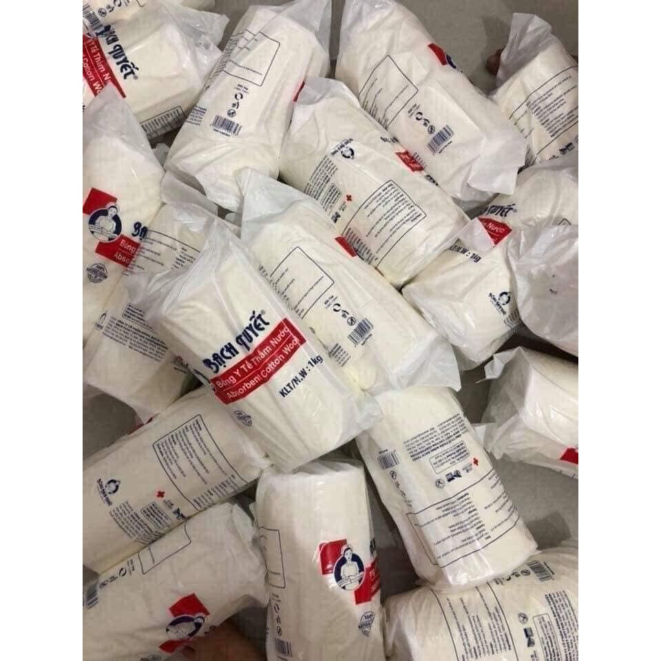 Bông y tế Bạch Tuyết thấm nước [Bông gòn Bạch Tuyết, Bông Bạch Tuyết] [Cuộn /1kg]