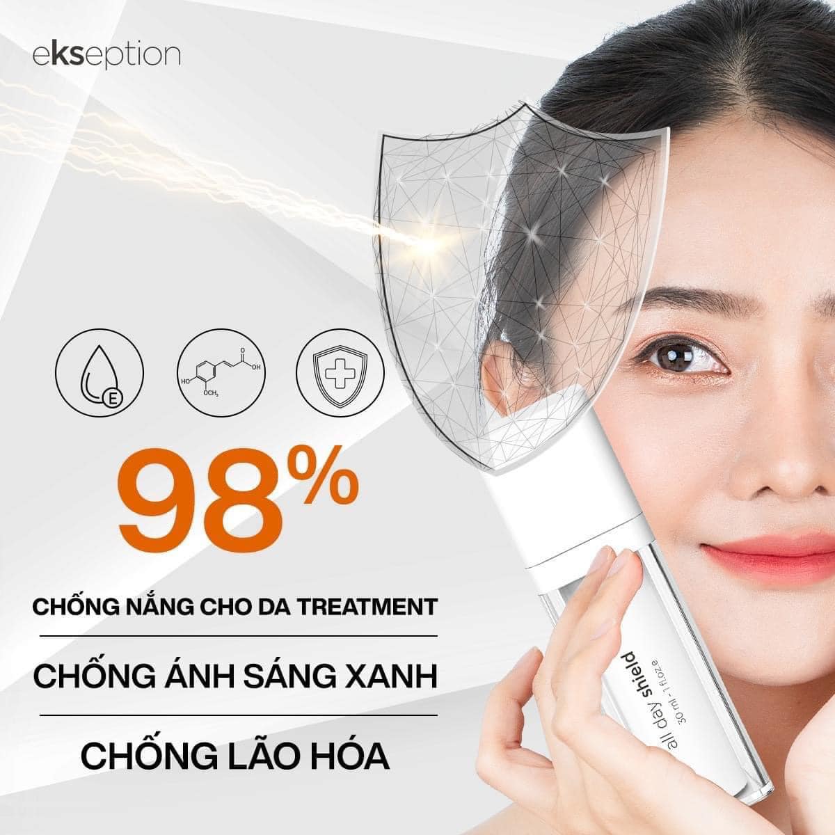 Kem chống nắng sau xâm lấn Ekseption All Day Shield Spf 50