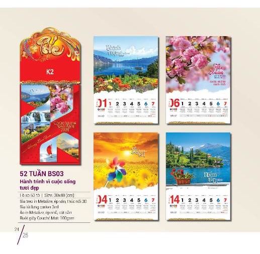 LỊCH TUẦN 2024 - LỊCH TREO TƯỜNG  52 TUẦN -LỊCH GIÁP THÌN 2024 - LỊCH TẾT 2024