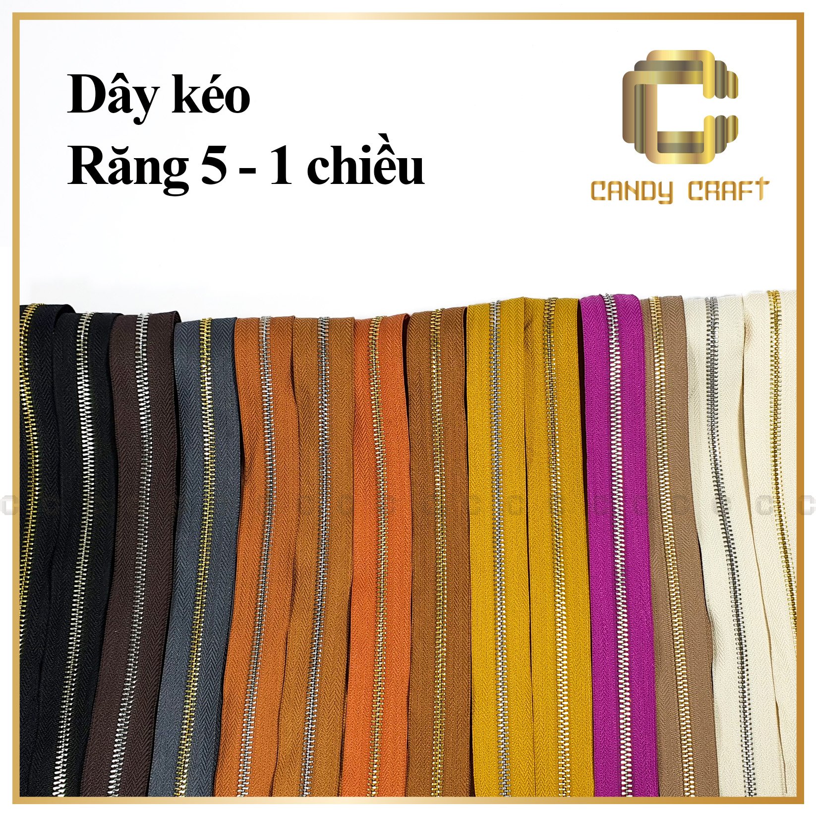 [HCM]Dây kéo 1 chiều răng 5  (chưa kèm đầu khóa) - phụ kiện làm túi xách