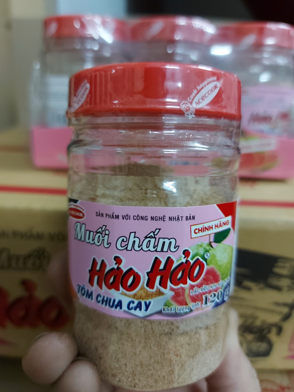 Muối Chấm Hảo Hảo Tôm Chua Cay . Hủ 120 Gram