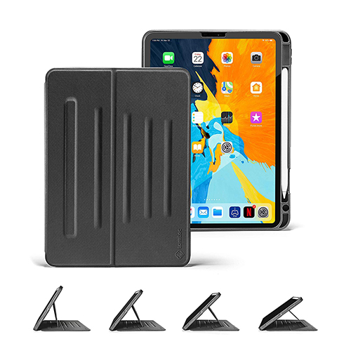 Bao da tomtoc từ tính hỗ trợ sạc không dây apple pencil for ipad pro 11"/ ipad pro 12.9"