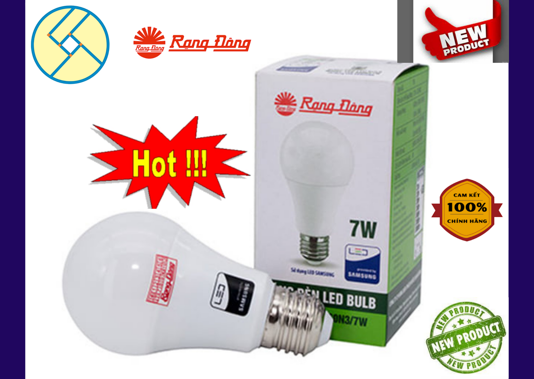 Bóng đèn LED BULB Tròn Rạng Đông 7W Model: A60N3/7W
