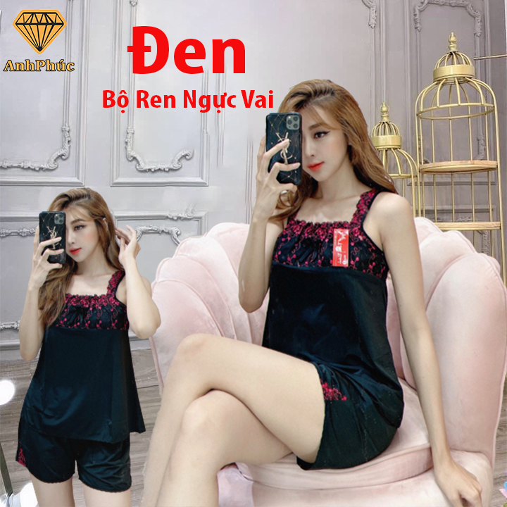[HCM]Bộ đồ ngủ vải thun lạnh mặc mát   Anh Phúc