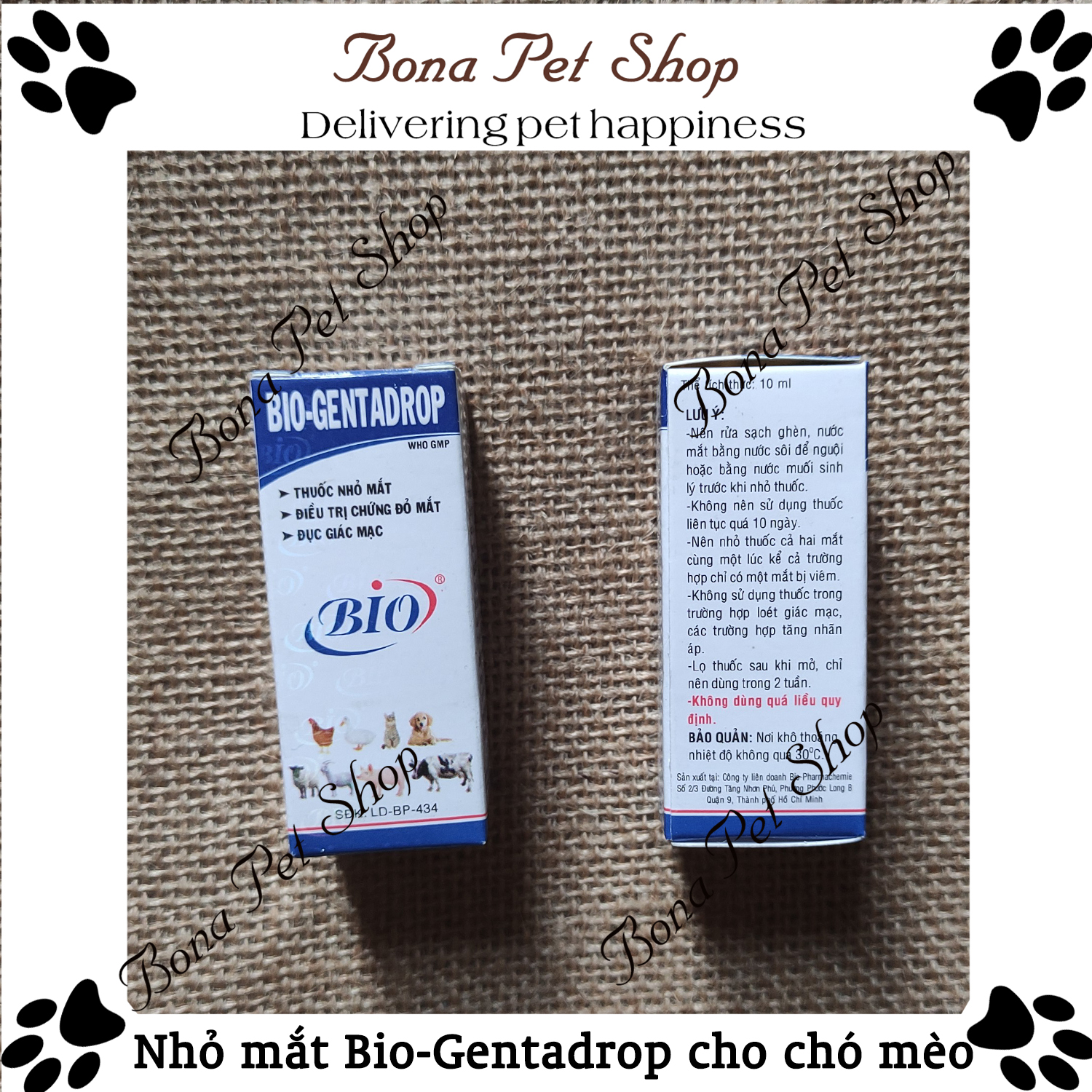 [Thủ Đức, hỏa tốc] Nhỏ mắt Bio genta cho chó mèo