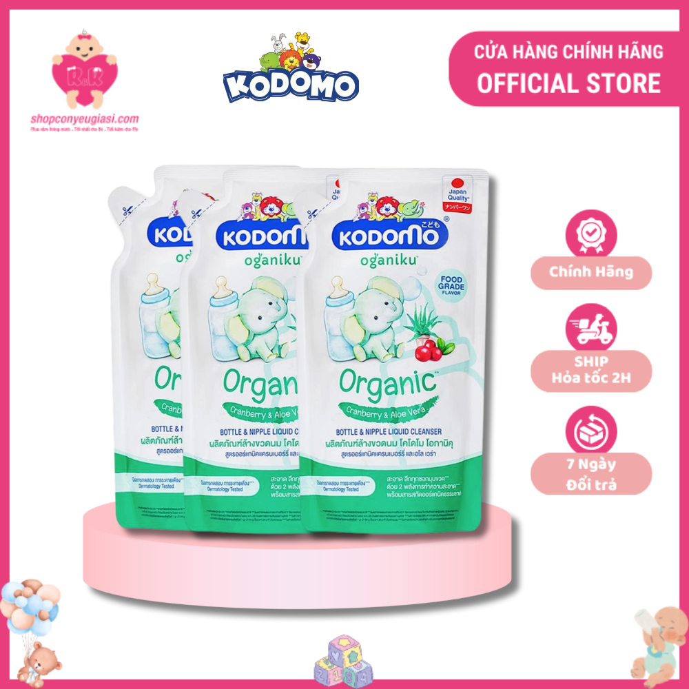 COMBO Túi Nước Rửa Bình Sữa Kodomo - 700ml - Thái Lan