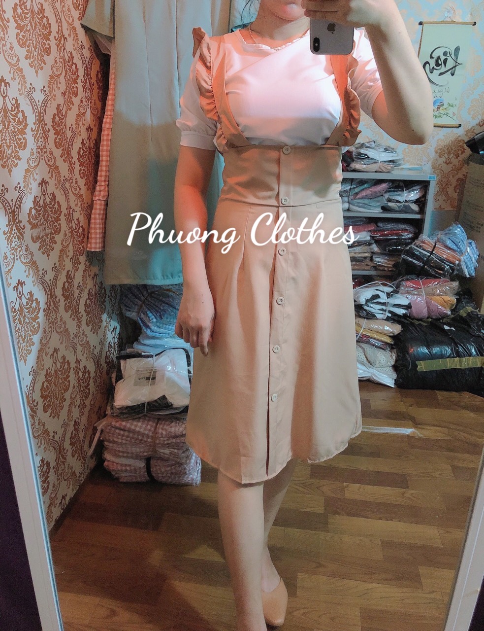Set đầm yếm nữ áo rời dây dúng siêu xinh [Ảnh thật shop chụp]