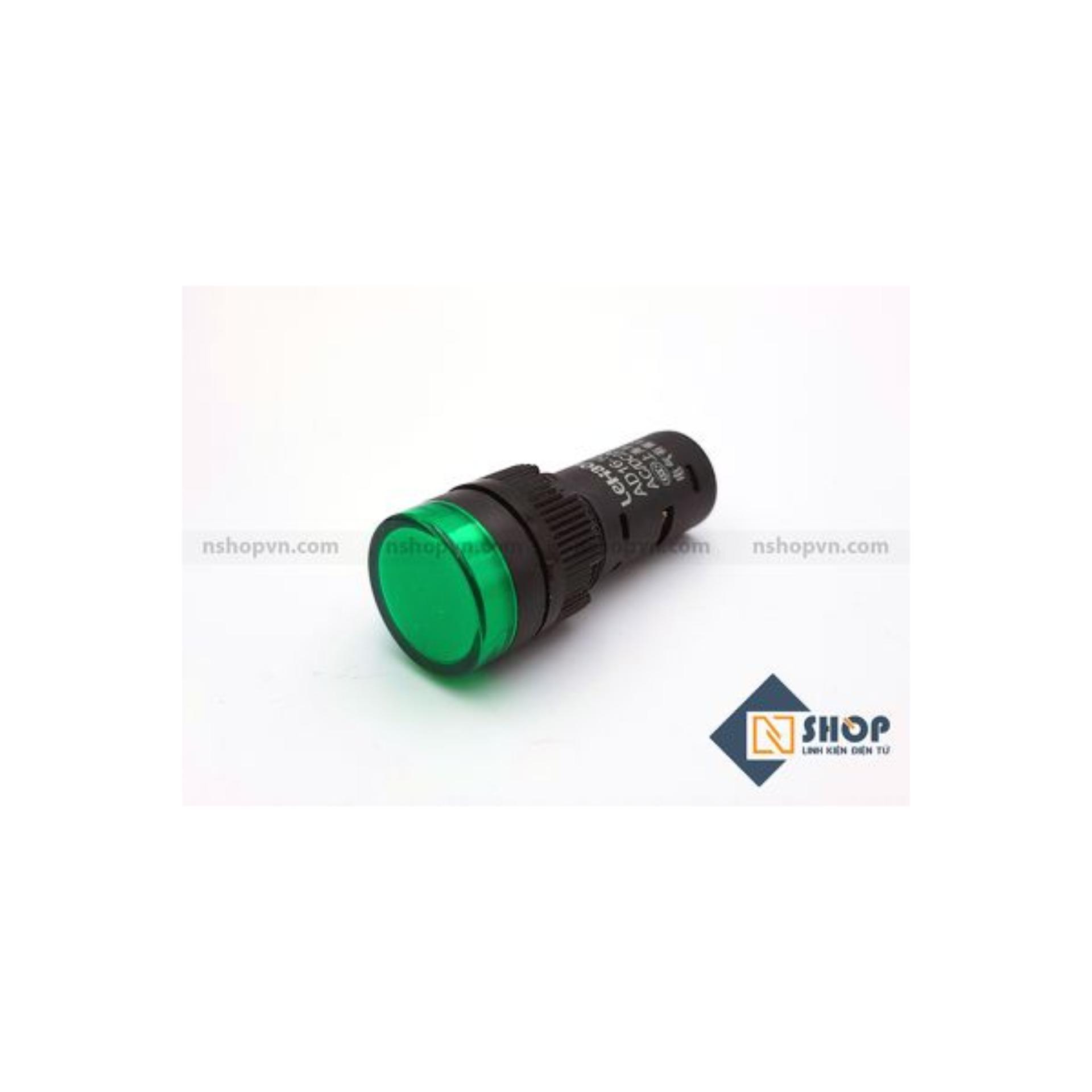 Đèn báo AD16-16C xanh lá 12V