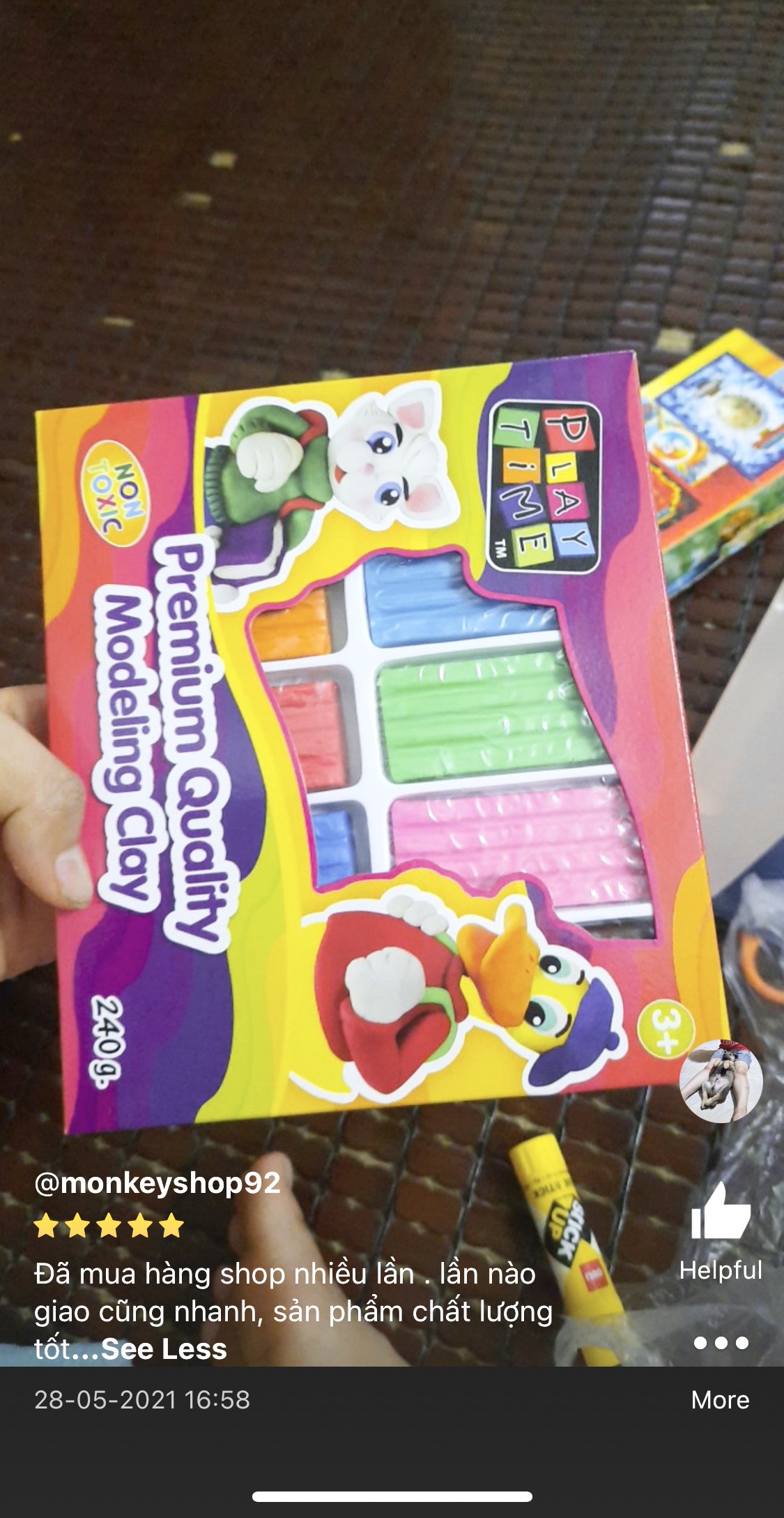 Đất nặn 10 màu Thái Lan (240g)