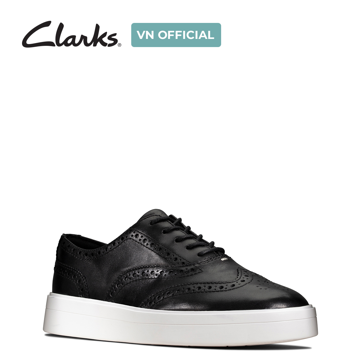 Giày Sneaker Da Nữ Clarks - Hero Brogue.