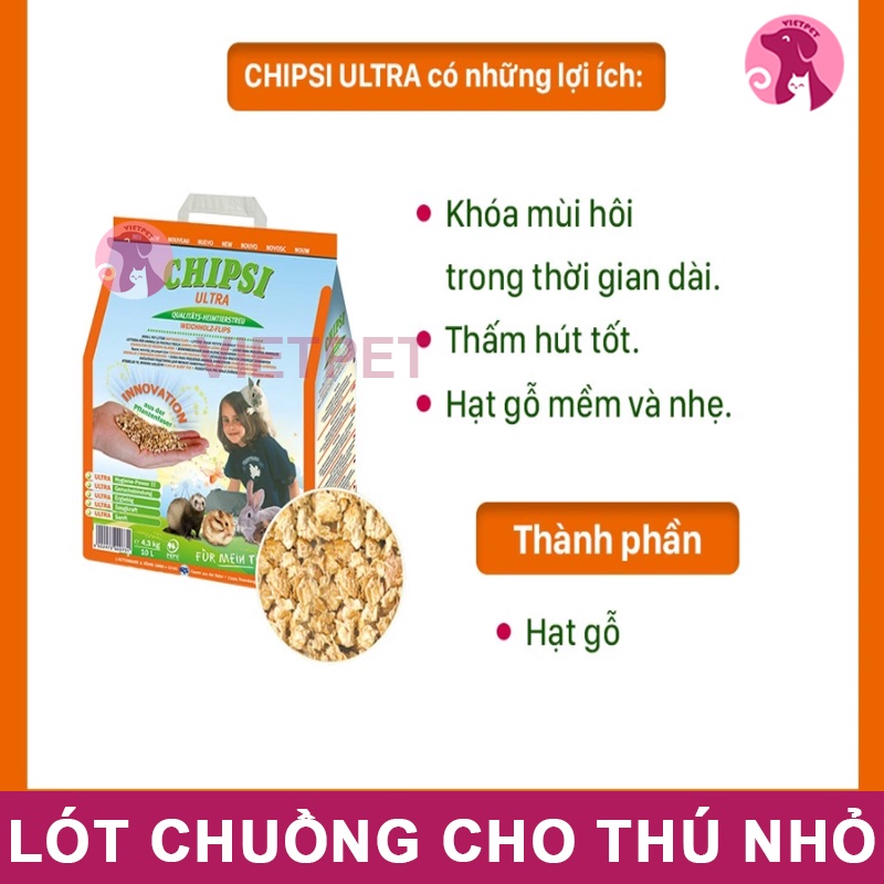 Lót Chuồng Cho Thú Nhỏ Chipsi Ultra