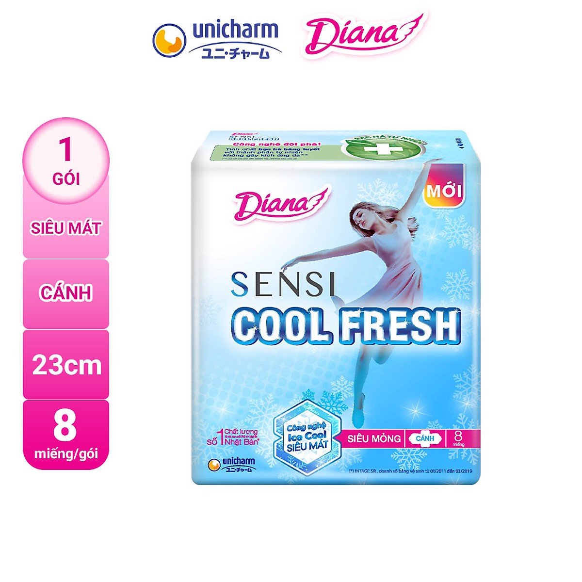 Băng Vệ Sinh Diana Sensi Cool Fresh Có Cánh (Che tên sản phẩm khi giao hàng)