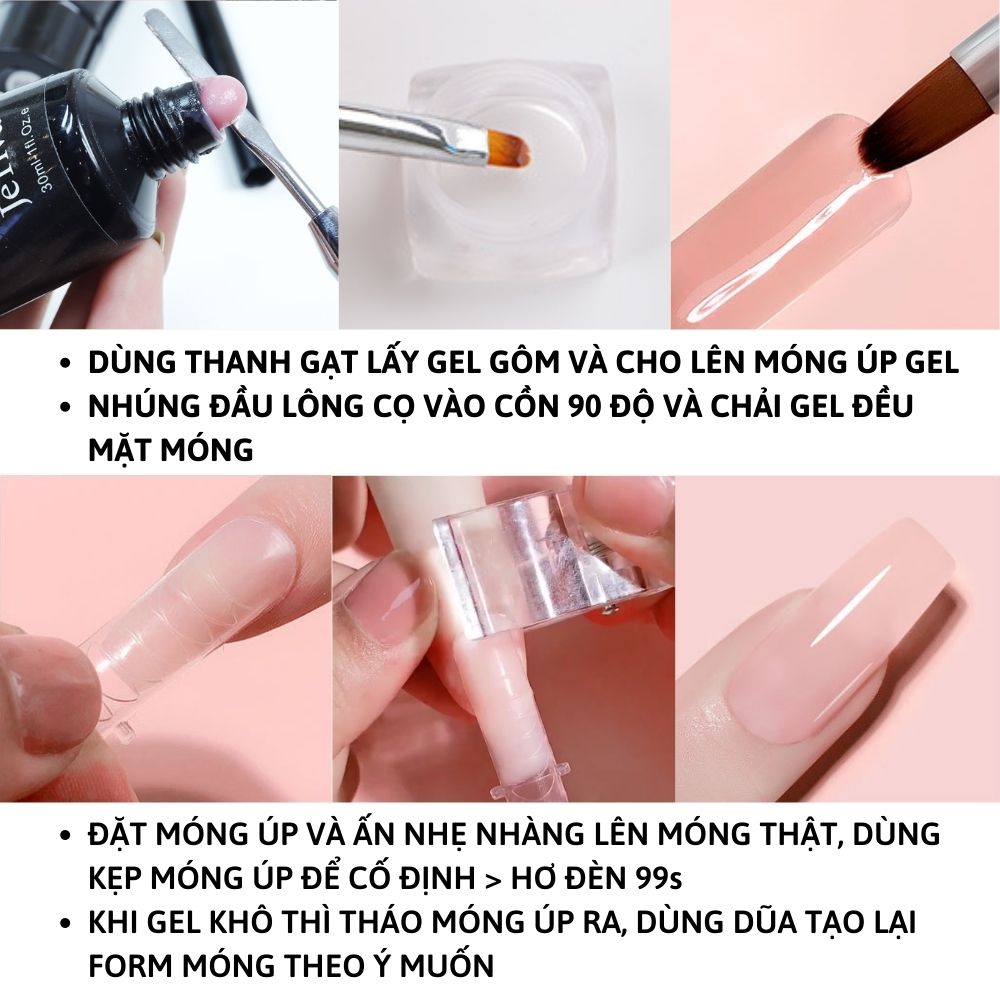 Cọ đắp gel đa năng JELIVA 2 đầu