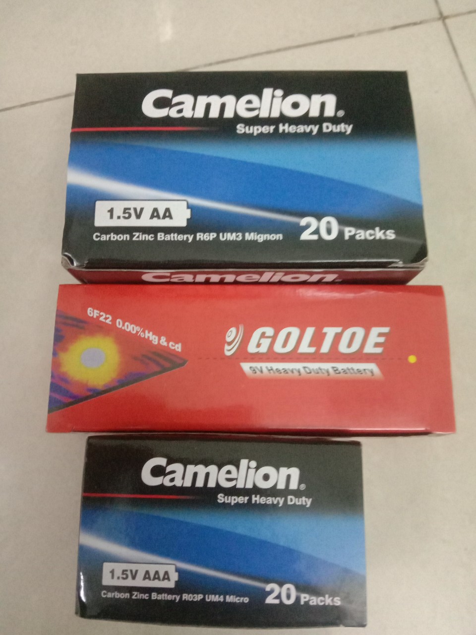 Combo 5 cặp PIN CAMELION AA,AAA(15V và 9V)